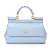 Heldere Blauwe Leren Crossbody Tas Dolce & Gabbana , Blue , Dames