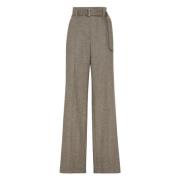 Wollen Broek Brunello Cucinelli , Brown , Dames