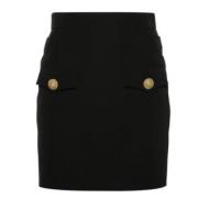 Zwarte Rok met Nepzakken Balmain , Black , Dames