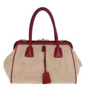 Pre-owned Canvas prada-bags Prada Vintage , Beige , Dames