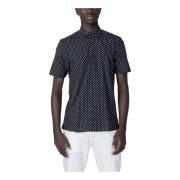 Zwart Bedrukt Lang Shirt Antony Morato , Black , Heren