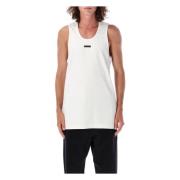 Witte Geribbelde Tanktop Aw24 Fear Of God , White , Heren