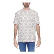 Geometrische Beige T-shirt Antony Morato , Beige , Heren