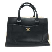 Pre-owned Leather totes Chanel Vintage , Black , Dames