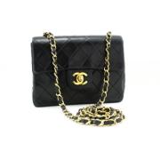 Pre-owned Leather chanel-bags Chanel Vintage , Black , Dames