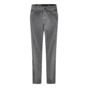 Staalgekleurde Corduroy Slim-Fit Broek Hand Picked , Gray , Heren