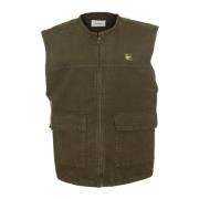 Militaire Stijl Oversized Vest American Vintage , Green , Heren