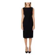 Zwarte Boothals Jurk Sandro Ferrone , Black , Dames