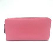 Pre-owned Leather wallets Hermès Vintage , Pink , Dames