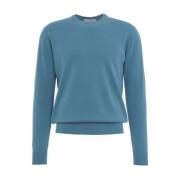 Merino Cashmere Crew Neck Pullover Gender , Blue , Heren