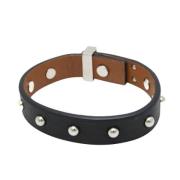 Pre-owned Leather bracelets Hermès Vintage , Black , Dames