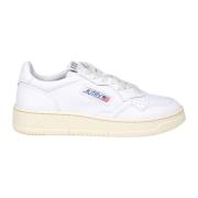 Witte Leren Sneakers met Logo Autry , White , Dames