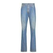 Vintage Wash Turn-up Jeans Maison Margiela , Blue , Heren