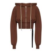 Short Sweatshirt Tatlin Rick Owens , Brown , Dames