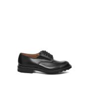 Zwarte Lace-up Derby Schoenen Tricker's , Black , Heren