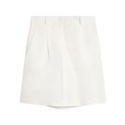 Witte Bermuda Linnen Broek Max Mara Weekend , Beige , Dames