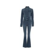 Denim Flared Leg Shirt Liu Jo , Blue , Dames