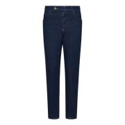 Blauwe Slim-Fit Stretch Denim Jeans Incotex , Blue , Heren