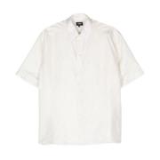 Zijden FF Motief Shirt Fendi , Beige , Heren