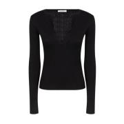 Zwarte Kasjmier Zijden Trui Max Mara , Black , Dames