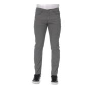 Solide katoenmix broek Trussardi , Gray , Heren