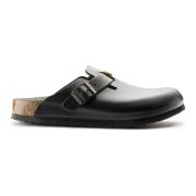 Heren Leren Klompen Birkenstock , Black , Heren