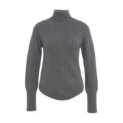 Gebreide trui met opstaande kraag Pinko , Gray , Dames