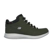 Sporty High-Top Nubuck Sneakers Skechers , Green , Dames