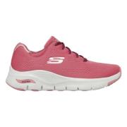 Sportieve damesschoenen met Arch Fit Skechers , Pink , Dames