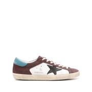 Burgundy White Suede Sneakers Golden Goose , Multicolor , Heren