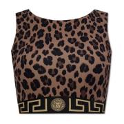 Sportbeha met logo Versace , Brown , Dames