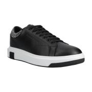 Zwarte Veterschoenen voor Mannen Armani Exchange , Black , Heren