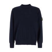 Winter Katoenen Truien Stone Island , Blue , Heren