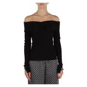 Off-shoulder Viscose Top Marciano , Black , Dames