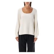 Ivoor Gebreide Hermus Sweater Loulou Studio , White , Dames