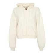 Hooded Sweat Jacket met Rits American Vintage , Beige , Heren