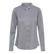 Grijze Melange Blouse met Lange Mouwen &Co Woman , Gray , Dames