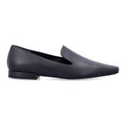 Zwarte Leren Loafers Loulou Studio , Black , Dames