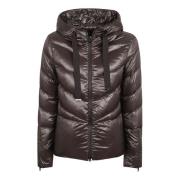 Bruine Nylon Hoodiejas Aw24 Herno , Brown , Dames