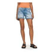 Blauwe Rits Shorts Lente/Zomer Vrouwen Pepe Jeans , Blue , Dames