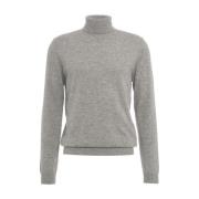 Luxe Cashmere Turtleneck Pullover Daniele Fiesoli , Gray , Heren