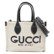 Pre-owned Canvas gucci-bags Gucci Vintage , White , Dames