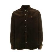 Klassieke Fit Corduroy Overhemd Ami Paris , Brown , Heren