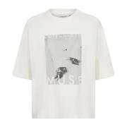 Grafische Print Oversized T-Shirt Copenhagen Muse , White , Dames