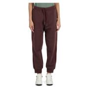 Katoenen sweatpants met logoprint Emporio Armani EA7 , Brown , Dames