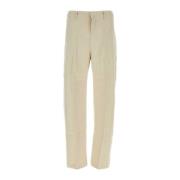 Stretch Sand Polyester Blend Broek Entire Studios , Beige , Dames