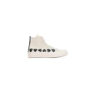 Witte High-Top Canvas Sneakers Comme des Garçons Play , White , Dames