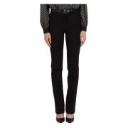 Broek van viscosemix met riem Marciano , Black , Dames