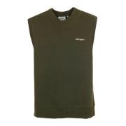 Script Vneck Vest Sweater Carhartt Wip , Green , Heren