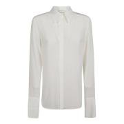 Zijden Shirt Wit Elegante Stijl Max Mara , White , Dames